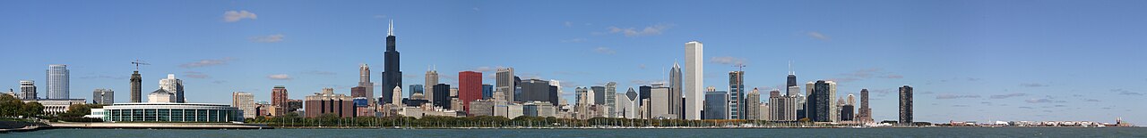 Chicago skyline viewed across Lake Michigan
